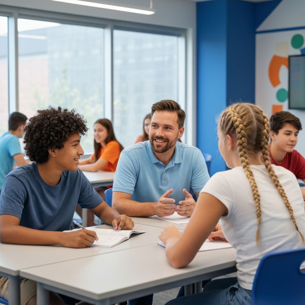 Estudiantes en clase de idiomas